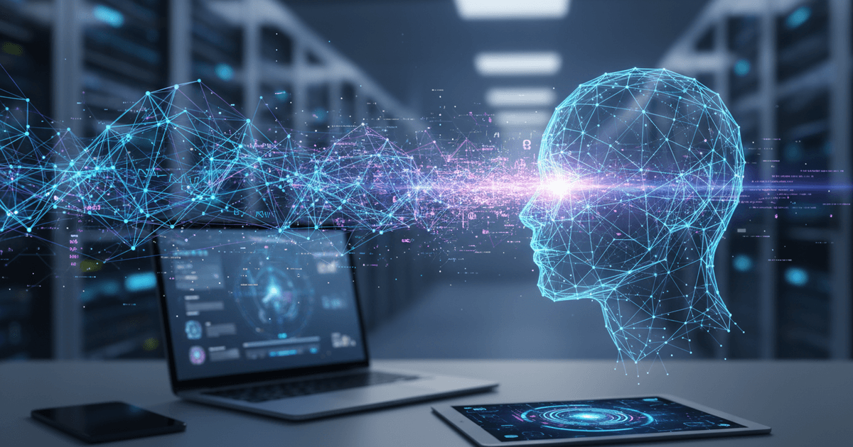 digital brain composed of neural networks symbolizing how does AI content generation work using machine learning and NLP