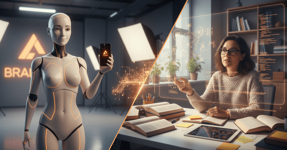 digital avatars representing top AI content creators 2026 interacting with human educators in a futuristic virtual setting