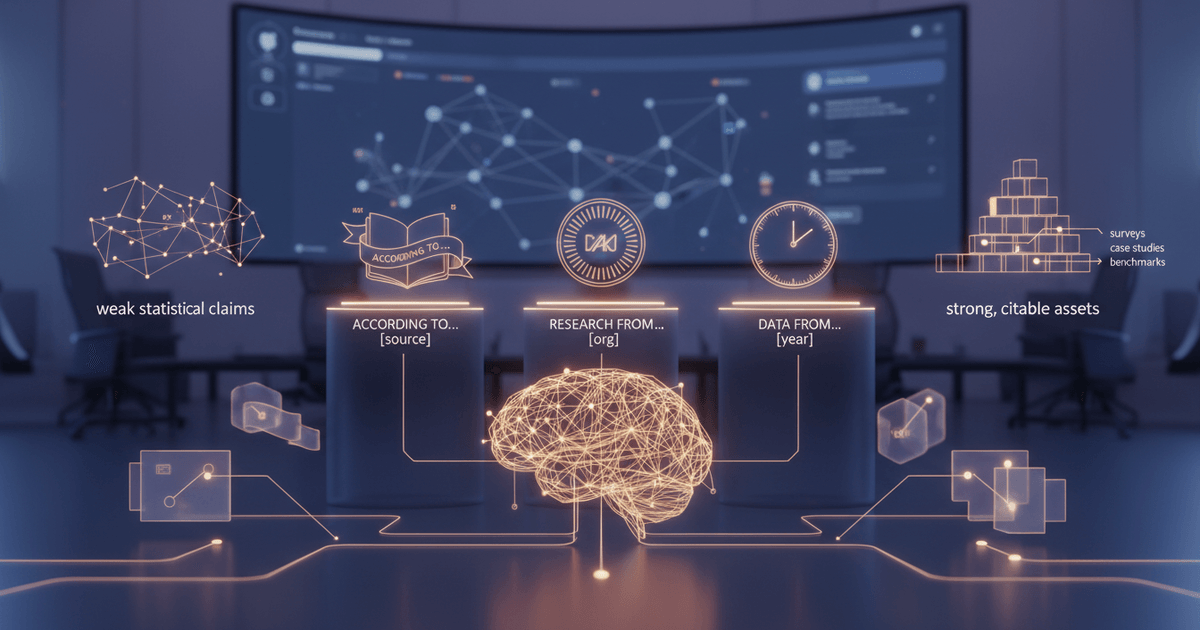 abstract digital illustration showing data charts and numbers flowing from a generative engine optimization interface