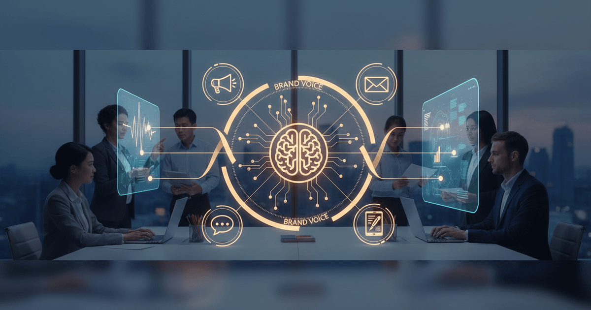 AI marketing tools interface showing multi-channel content creation for enterprise marketing teams