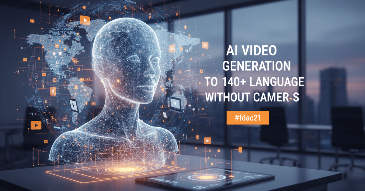 AI avatar creating personalized marketing video on a digital screen showcasing AI marketing tools
