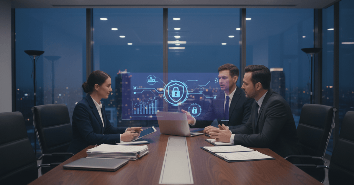business professionals discussing corporate defense strategy in a modern office representing kurumsal ceza hukuku danışmanlığı
